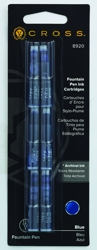Картридж (6 шт) для перьевой ручки (синий) CROSS 8920 blue